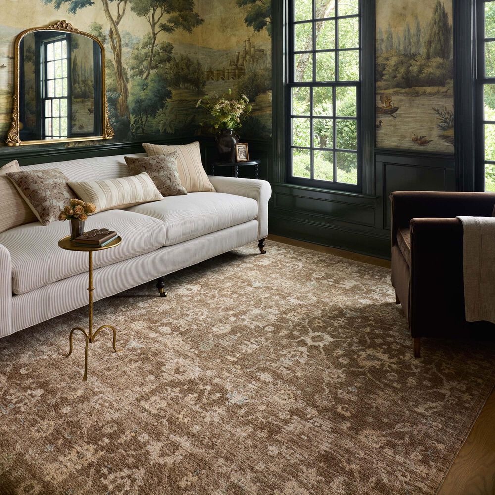 Chris Loves Julia x Loloi Palma Brown and Earth 5'3" x 7'6" Area Rug, , large