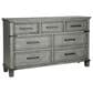 Ashley Russelyn 7 Drawer Dresser and Mirror in Gray, , large
