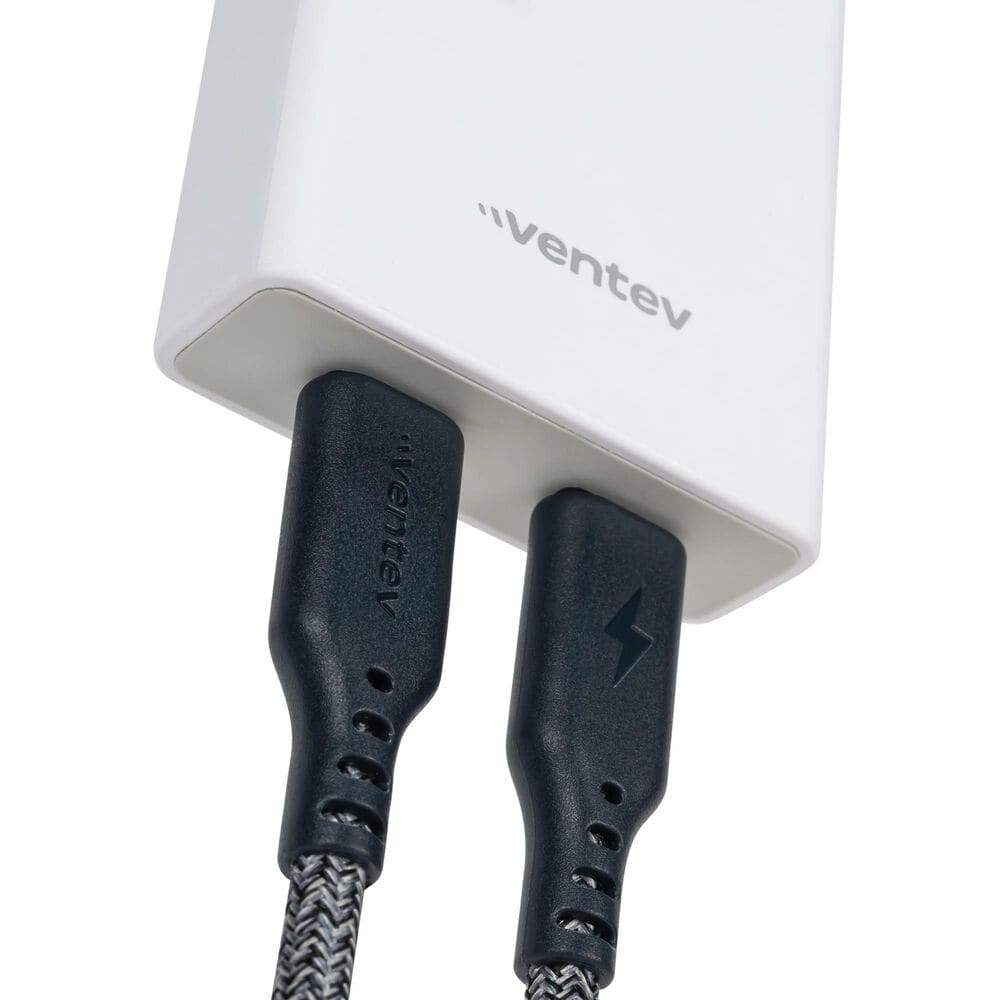 Ventev 65W Dual USB-C Slim Wall Charger in White, , large