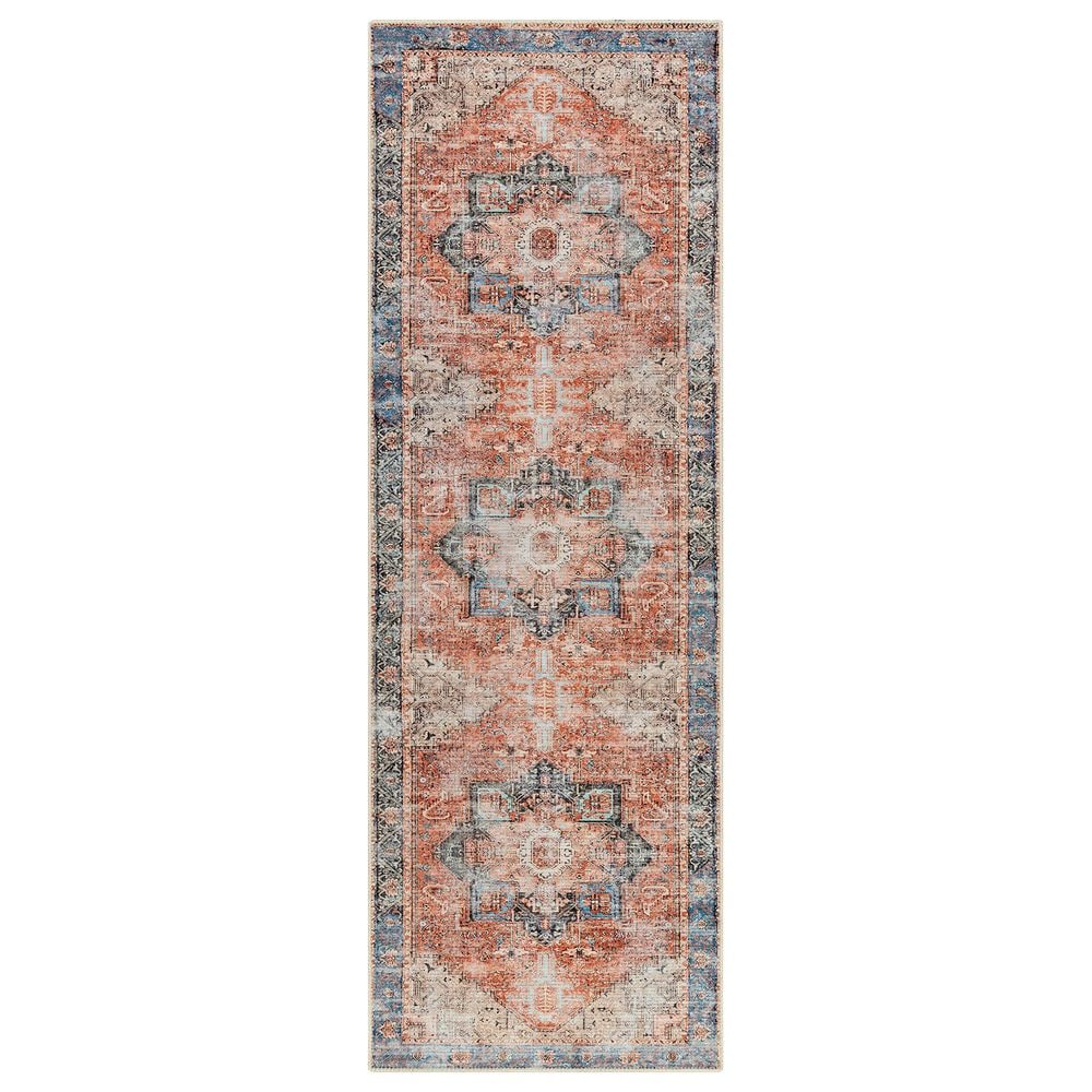 Surya Amelie AML-2309 2"7" x 14" Terracotta, Ivory, Butter, Black, Blush and Blue Runner, , large