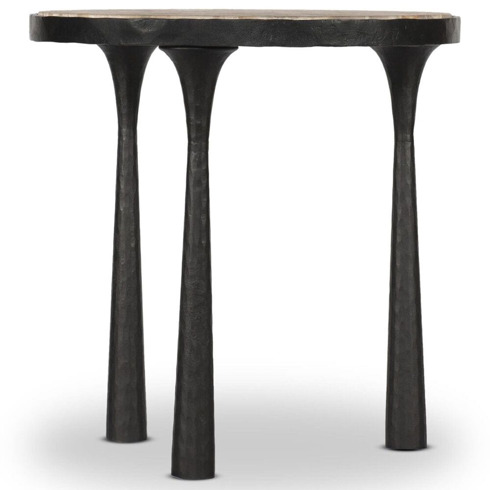 Four Hands Billings End Table in Fossil Marble, , large