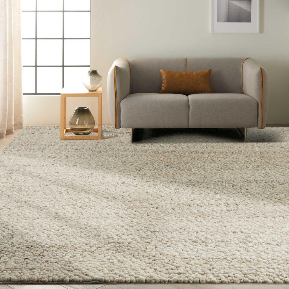 Nourison Riverstone Grey and Ivory 9&#39; x 12&#39; Area Rug, , large