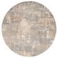 Nourison Rush CK951 6" Round Grey and Beige Area Rug, , large
