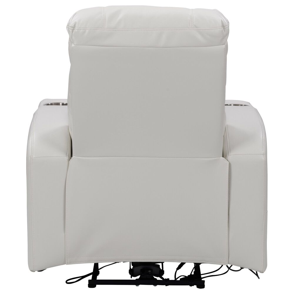 CorLiving Oren Power Theatre Wall Hugger Recliner in White, , large