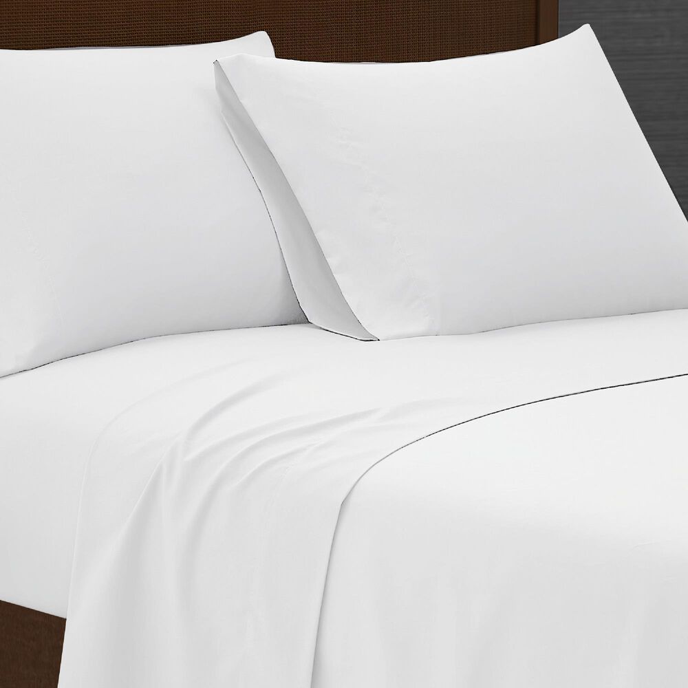 Pem America London Fog Garment Wash 5-Piece Split King Sheet Set in White, , large