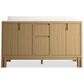 Kohler Solive 60" Double Bathroom Vanity in Light Oak with 2 cm White Quartz Top and Rectangular Sinks, , large