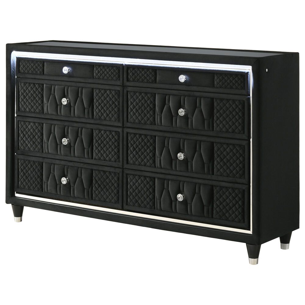 Pacific Landing Lorient 8-Drawer LED Dresser Only in Black, , large