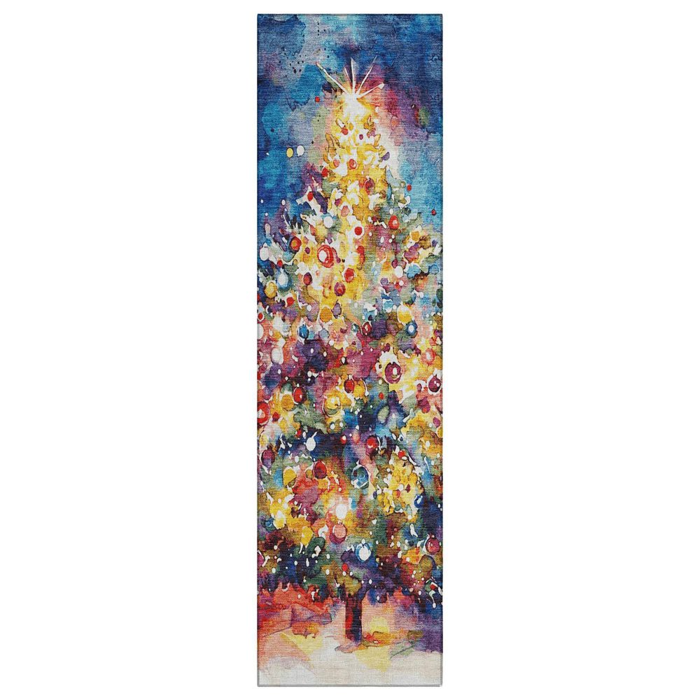 Dalyn Rug Company Wonderland WN14 2"3" x 7"6" Navy Indoor/Outdoor Runner, , large