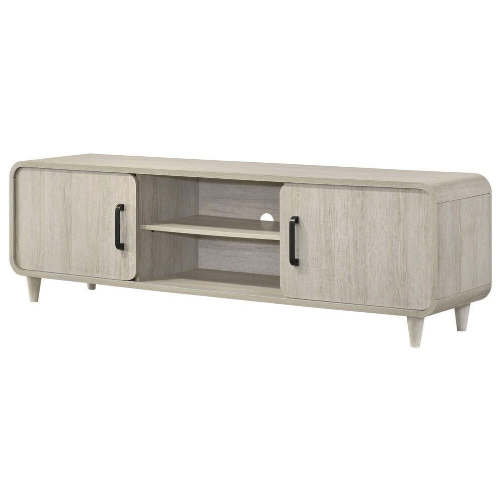 Crown Mark Nyomi 71" TV Stand in White, , large