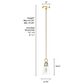 Hunter Klein 6" 1-Light Pendant with Clear Shade in Alturas Gold, , large