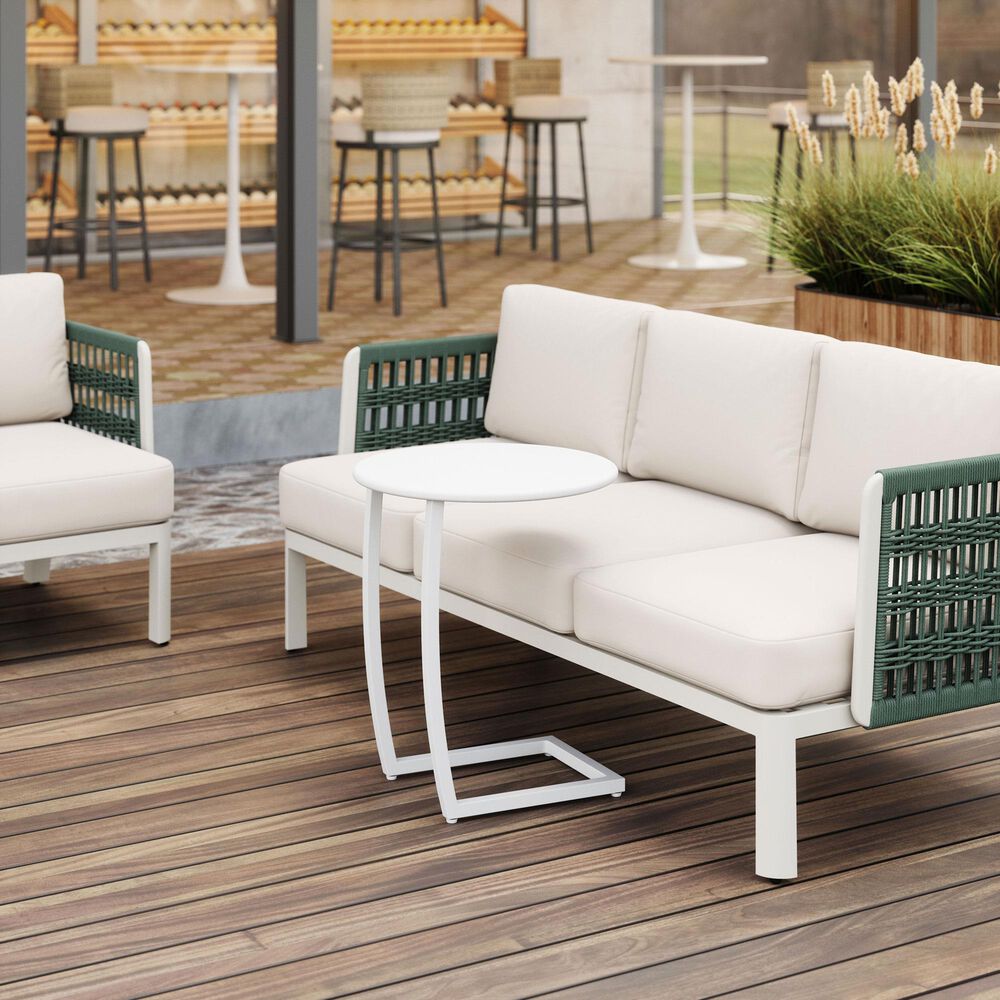 Zuo Modern Noga Patio End Table in White, , large