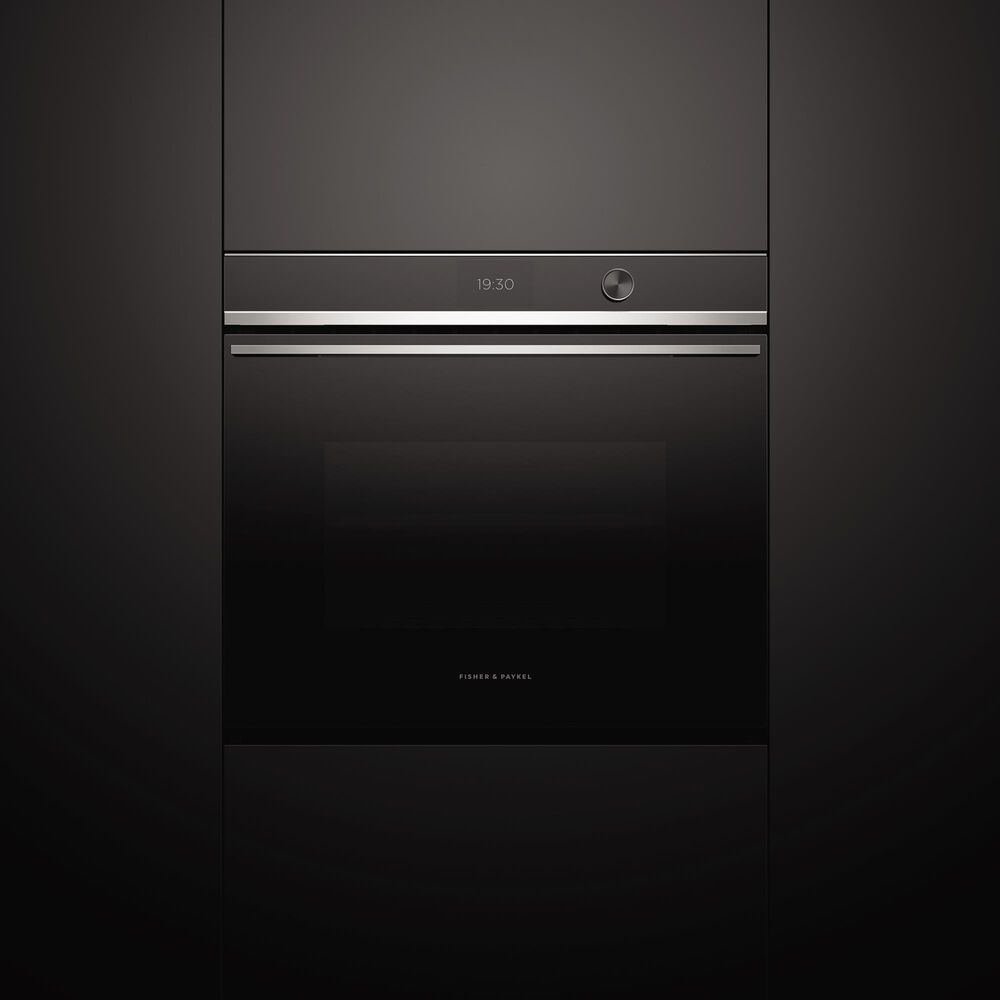 Fisher &amp; Paykel Series 9 30&quot; Contemporary Single Electric Wall Oven with 17 Functions in Stainless Steel and Black, , large