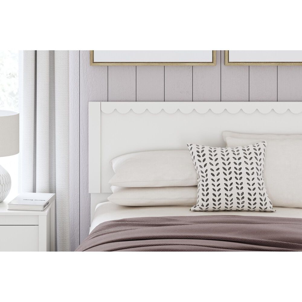 Ashley Hallityn Full Panel Platform Bed in Matte White, , large