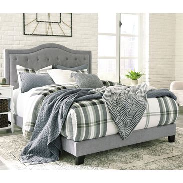 Signature Design by Ashley Jerary King Upholstered Panel Bed in Gray, , large