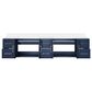 Lexora Home Geneva 84" Double Bathroom Vanity in Navy Blue with 2 cm White Cultured Marble Top and Rectangular Sinks, , large