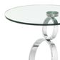 Casana Satellite End Table in Chrome and Clear, , large