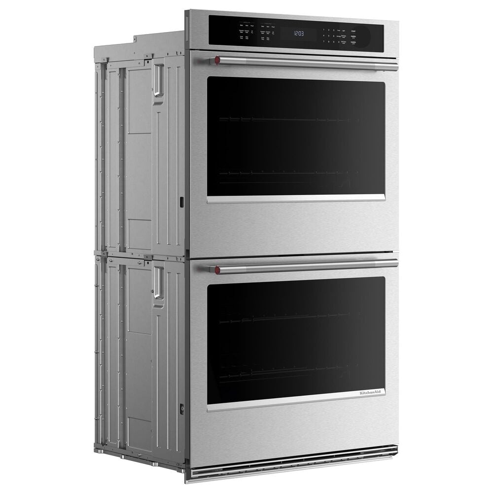 KitchenAid 30&quot; Double Wall Oven with Air Fry Mode in PrintShield Stainless, , large
