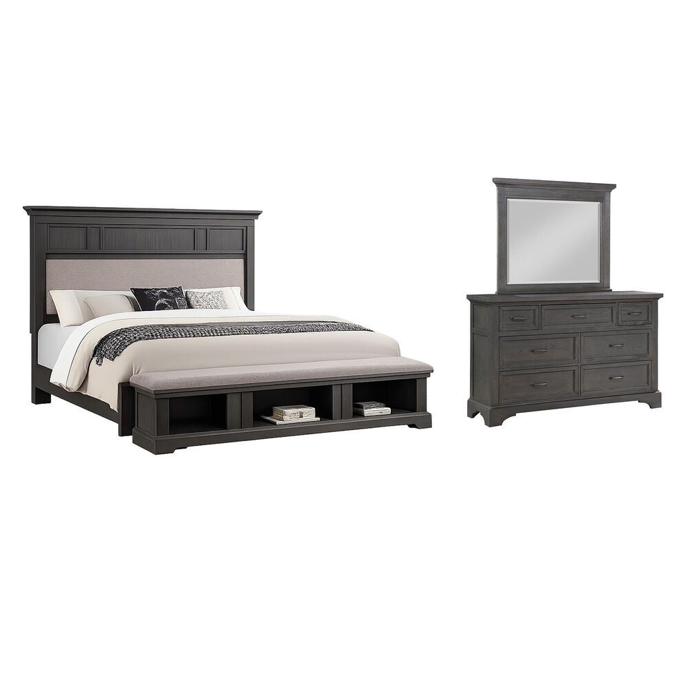 Davis International Prescott 3 Piece King Storage Bedroom Set in Gray Oak, , large