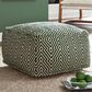 Ashley Abacy Pouf in Green and Ivory, , large