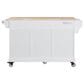HOMLUX Kitchen Island Cart with Storage Cabinet in White, , large