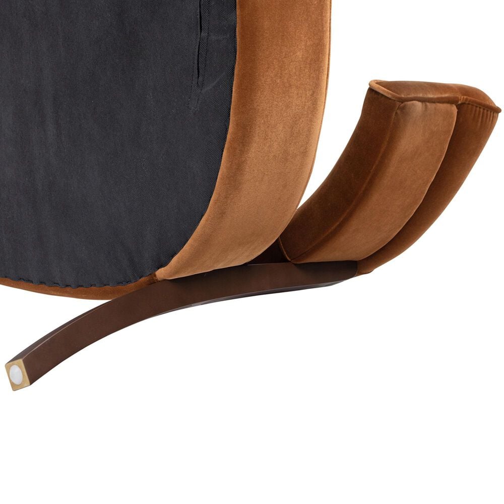 Jennifer Taylor Home Jared Bench Settee in Burnt Orange Velvet, , large