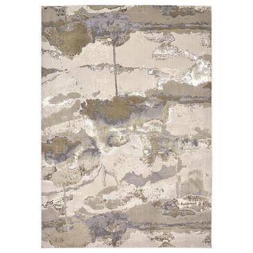 Feizy Rugs Aura 3737F 12" x 15" Gold and Gray Area Rug, , large