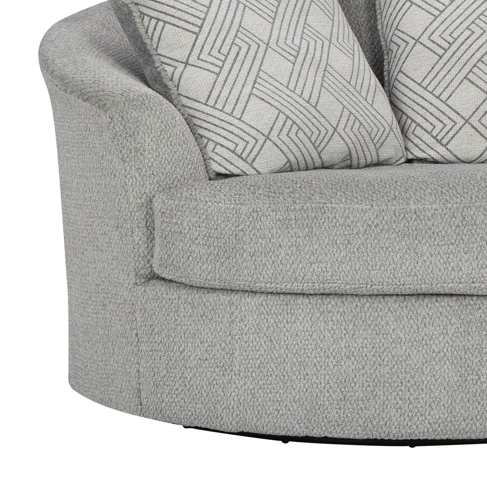 Ashley Casselbury Oversized Swivel Chair in Cement, , large