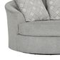Ashley Casselbury Oversized Swivel Chair in Cement, , large