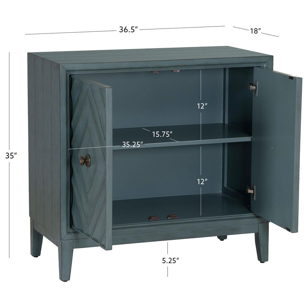 Linon Home Decor Jaylan 2-Door Cabinet in Blue, , large