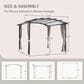 Sunwell Garden 11" Patio Pergola with Canopy in Gray, , large