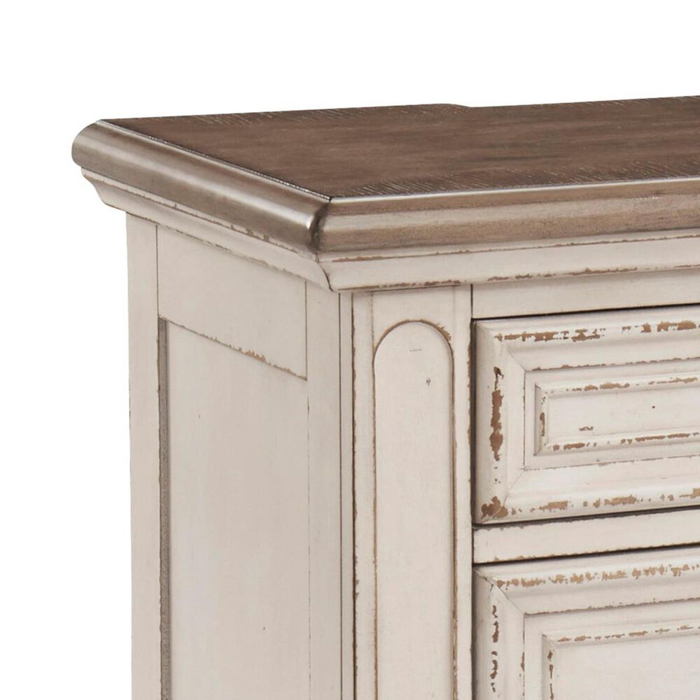 Ashley Realyn 5 Piece Full Bedroom Set in Chipped White, , large