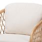 Baxton Studio Patsy Rattan Arm Chair in White, , large