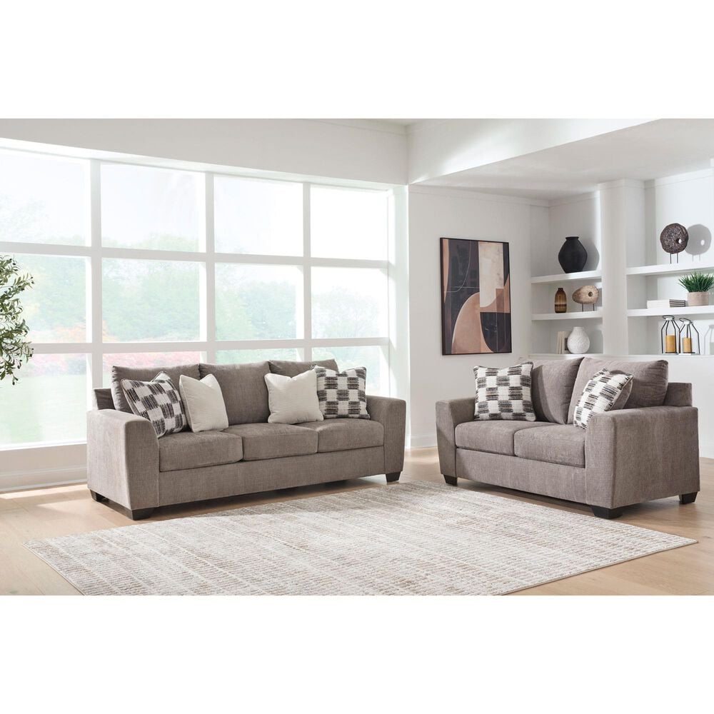 Ashley Loreo Stationary Loveseat in Truffle, , large