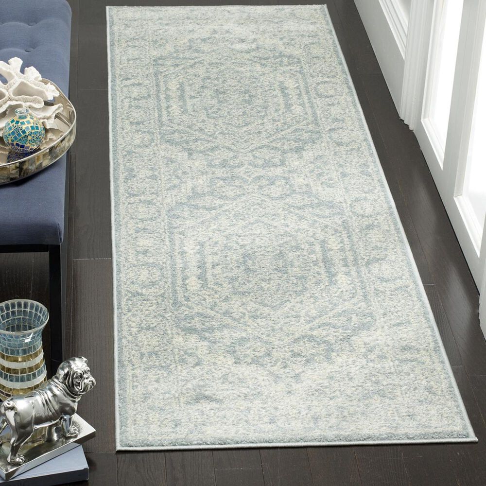 Safavieh Adirondack ADR108T-210 2"6" x 10" Slate/Ivory Runner, , large