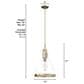 Hunter Van Nuys 13" 1-Light Pendant in Alturas Gold, , large