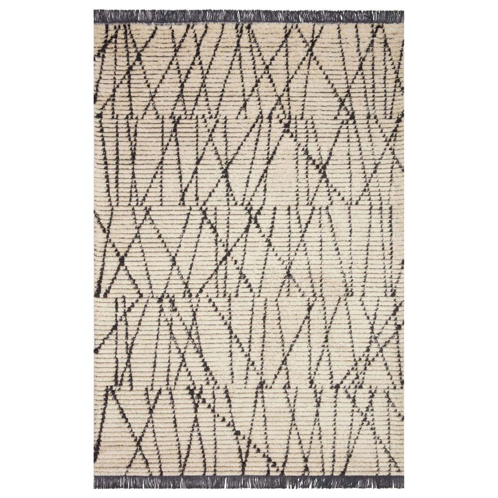 Chris Loves Julia x Loloi Alice ALI-01 2"7" x 4" Cream and Charcoal Area Rug, , large