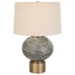 Uttermost Lunia Table Lamp in Smoky Gray and Antique Brushed Brass, , large