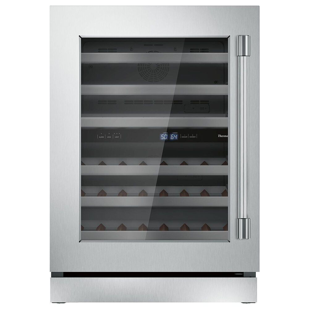 Thermador Under Counter Glass Door Wine Cooler in Stainless Steel, , large