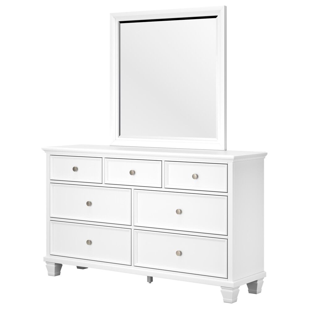 Ashley Fortman 3-Piece Queen Panel Bed Set in White, , large