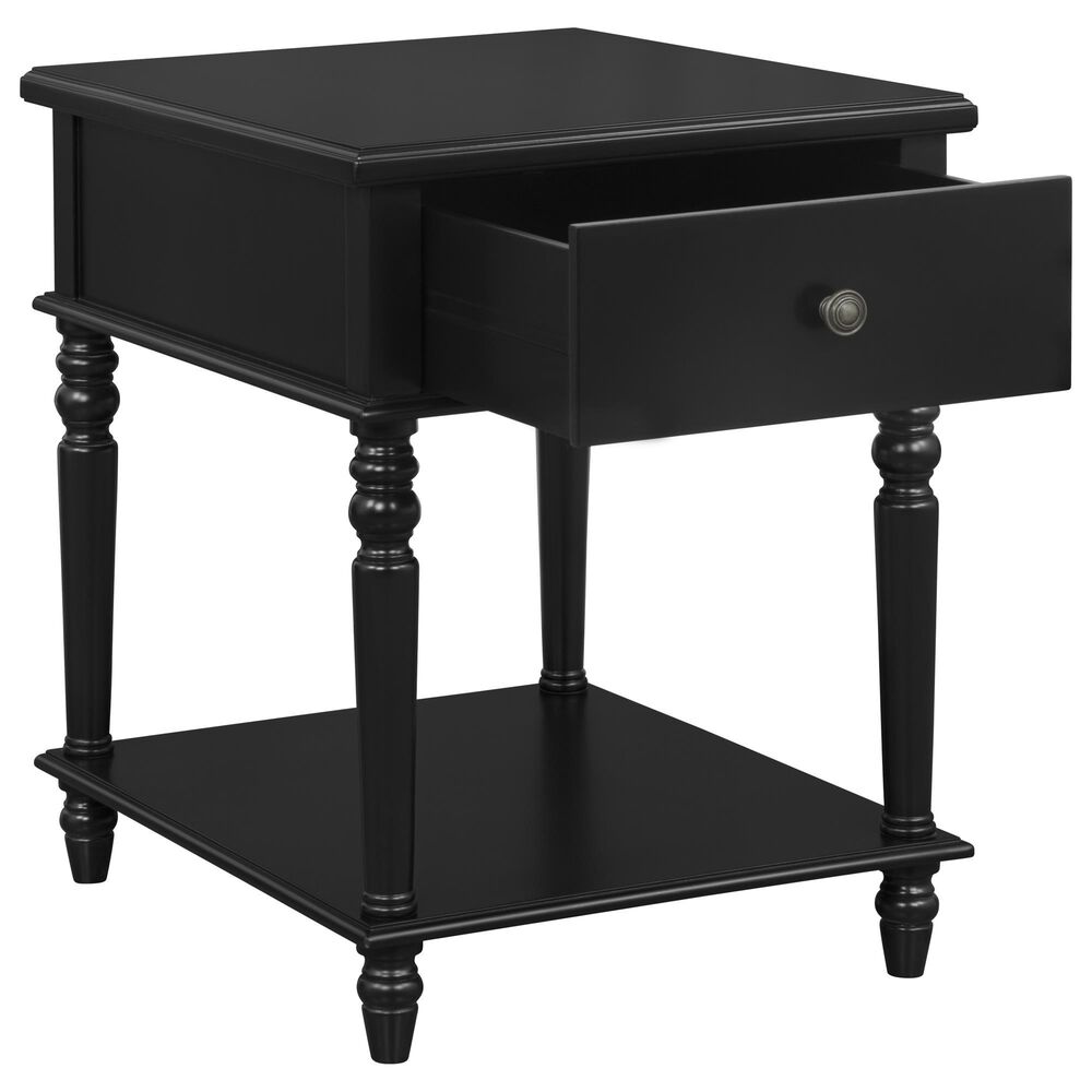 Linon Home Decor Mcghie Side Table in Matte Black, , large