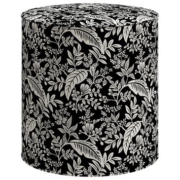 Rifle Paper Co Crafted by Cloth and Company Billie Ottoman in Canopy Black/Cream, , large