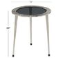 Maple and Jade Modern Leg Accent Table in Silver, , large
