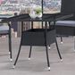 CorLiving Parksville Patio Square Dining Table in Black, , large