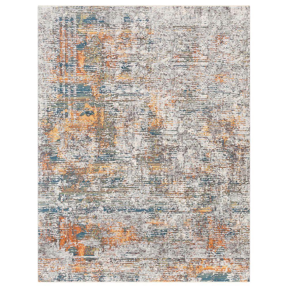 Surya Presidential Blue, Orange, Saffron, Ice Blue, Dusty Sage, Charcoal, Ivory, Wheat, Light Olive and Gray 11&#39;6&quot; x 15&#39;6&quot; Area Rug, , large