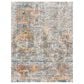 Surya Presidential Blue, Orange, Saffron, Ice Blue, Dusty Sage, Charcoal, Ivory, Wheat, Light Olive and Gray 11"6" x 15"6" Area Rug, , large