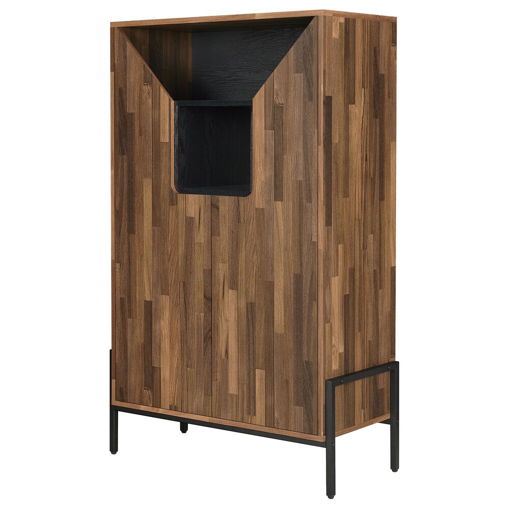 Furniture of America Cook Shoe Cabinet in Reclaimed Oak, , large