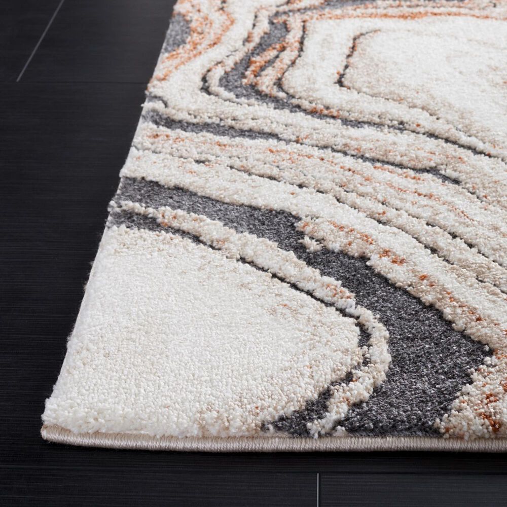 Safavieh Cyrus Shag CYR136A 2&#39;2&quot; x 7&#39;9&quot; Beige and Rust Runner, , large