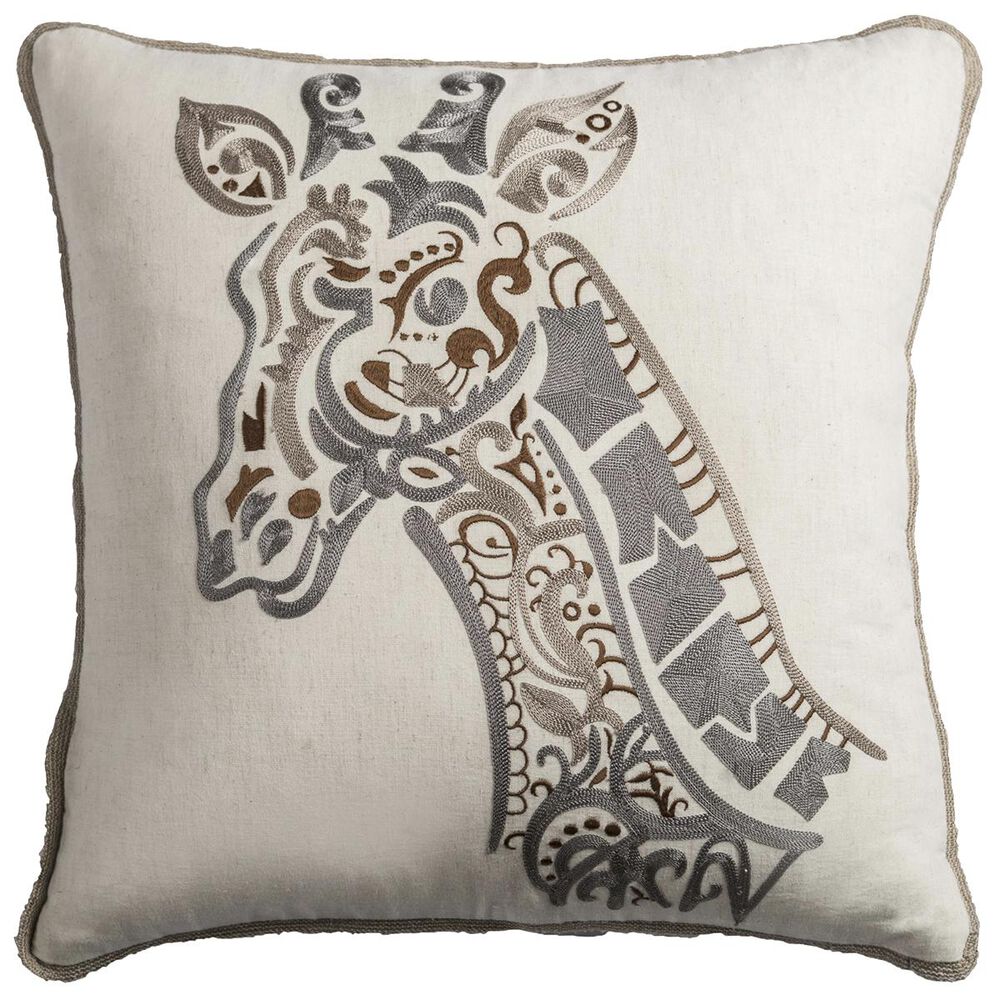 Rizzy Home 18" x 18" Poly Fill Pillow in Gray, , large