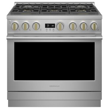 Monogram 36" Dual-Fuel Professional Range with 6 Burners in Stainless Steel, , large