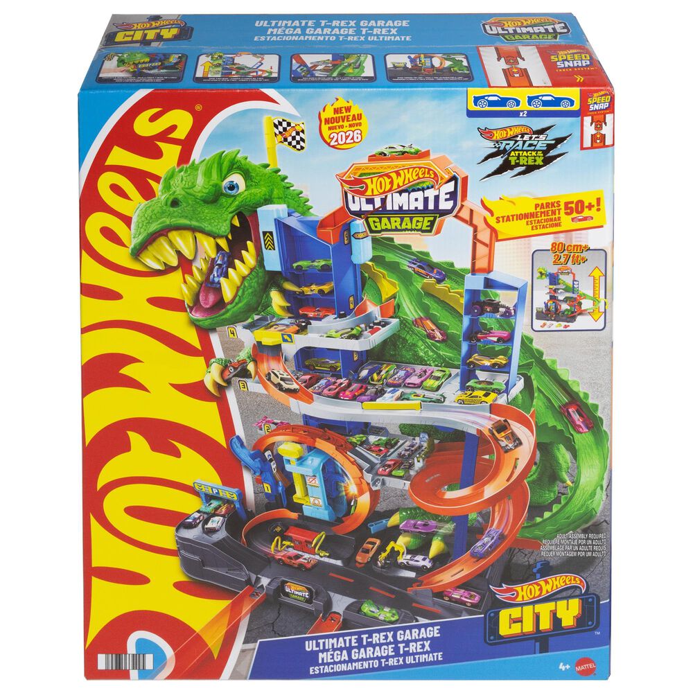 Hot Wheels City Ultimate T-Rex Garage Playset, , large